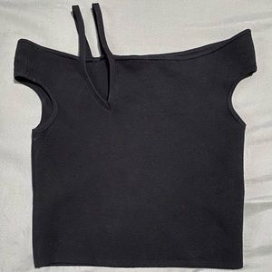 Express Asymmetrical Off The Shoulder Cropped Top